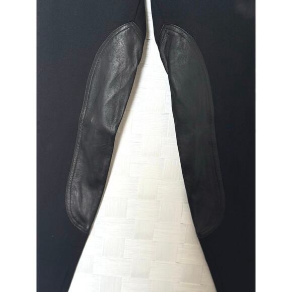Anthropologie People Like Frank Black Leggings Vegan Leather Chaps Womens Sz 2 - Picture 4 of 6